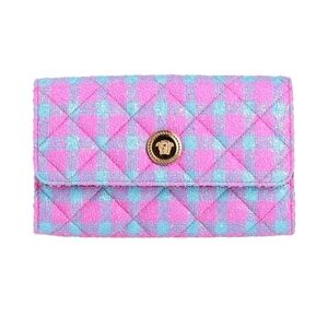 Versace Pink and Blue Quilted Crossbody Bag